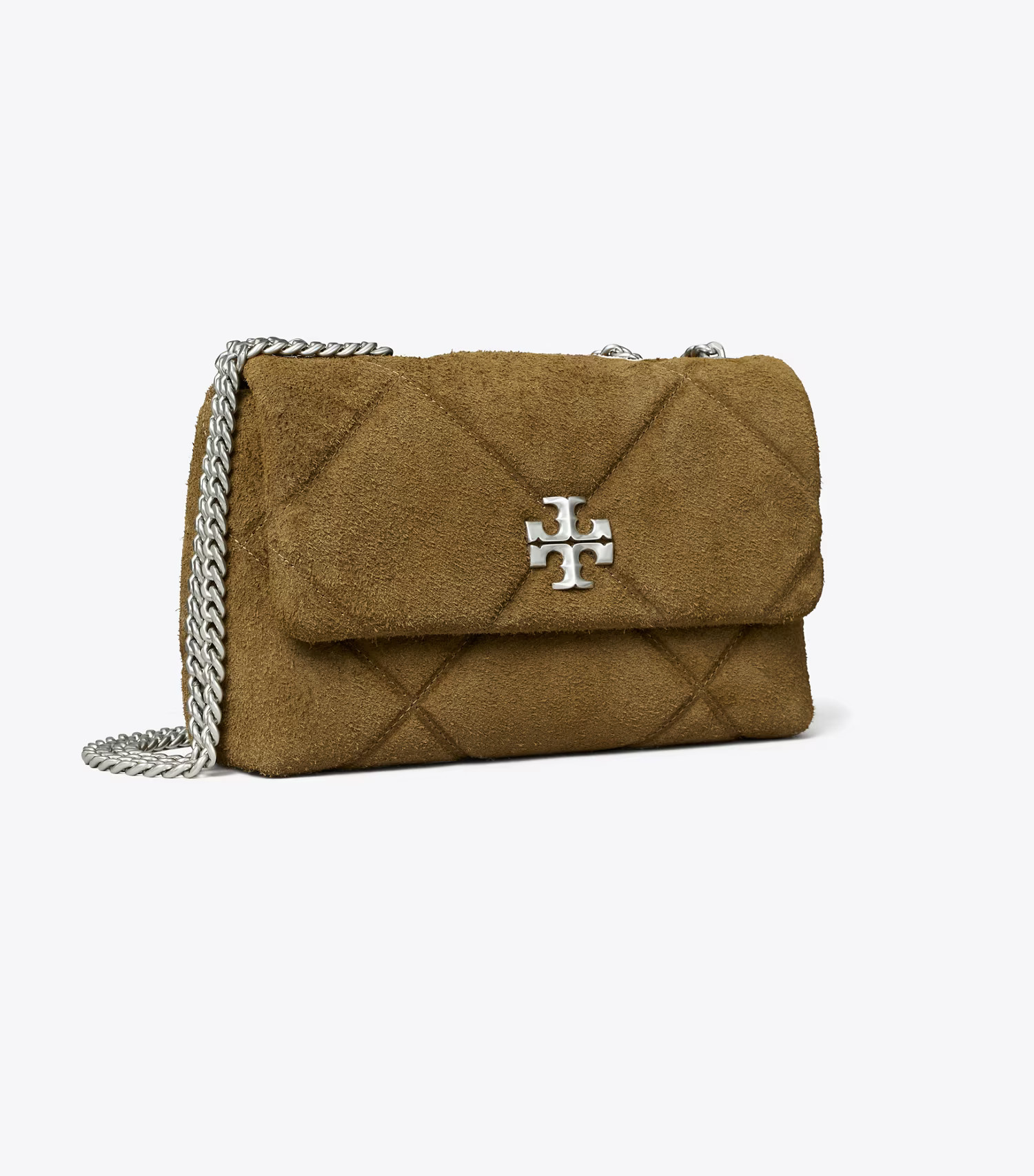 Kira Diamond Quilt Suede Shoulder Bag: Women's Designer Shoulder Bags | Tory Burch | Tory Burch (US)