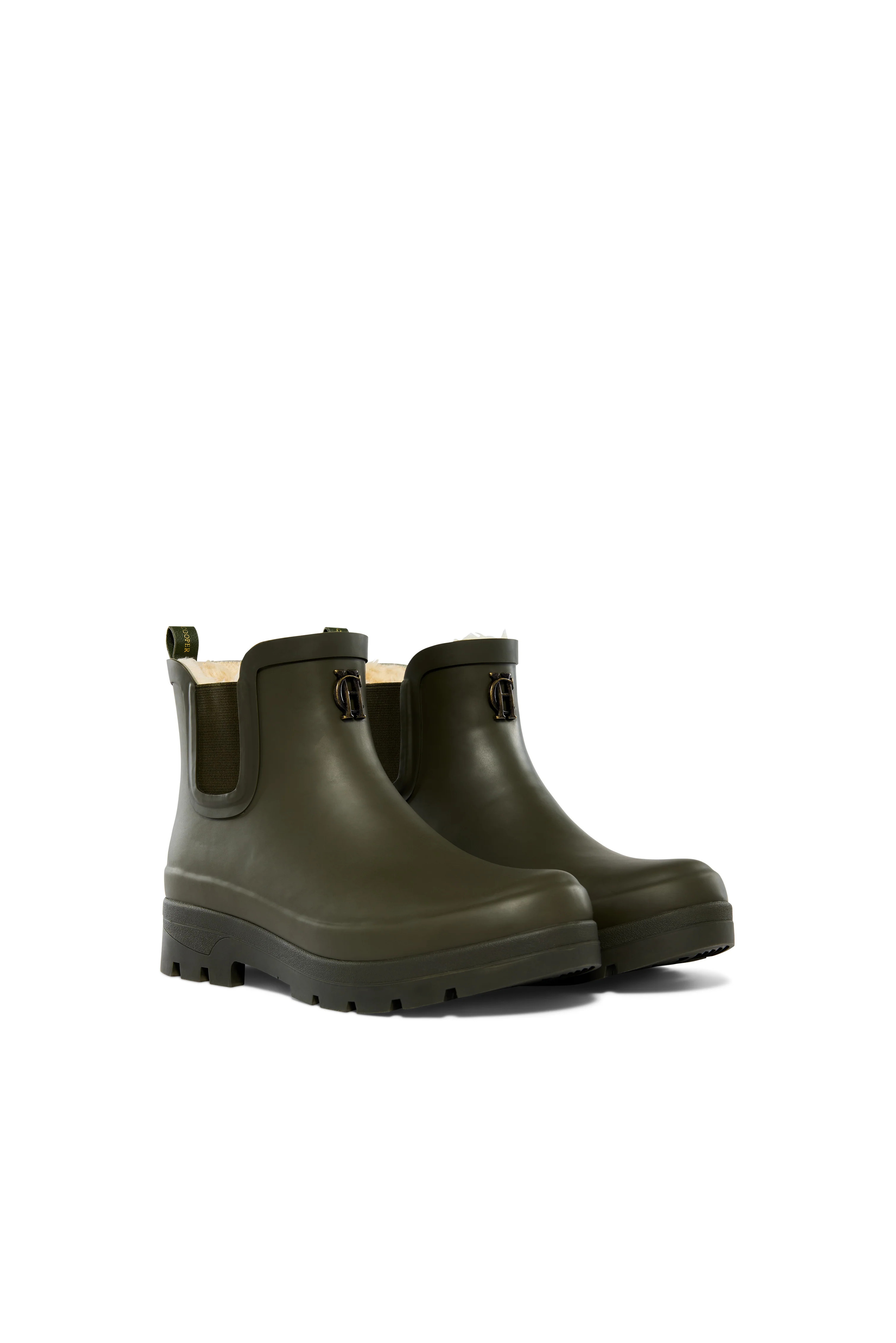 Sherpa Lined Chunky Chelsea Wellington (Khaki) | Holland Cooper