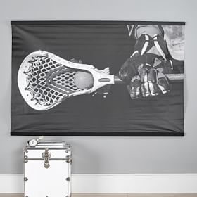 Black and White Lacrosse Wall Mural | Pottery Barn Teen