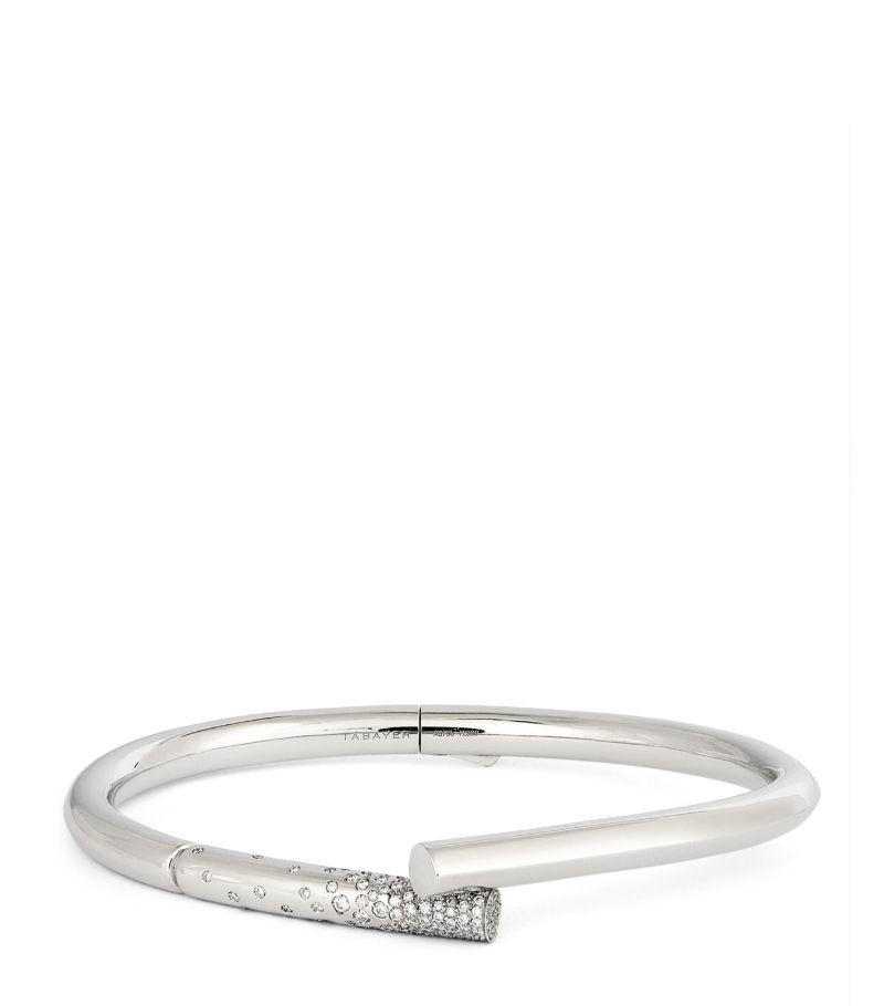 Tabayer White Gold And Diamond Oera Bangle | Harrods