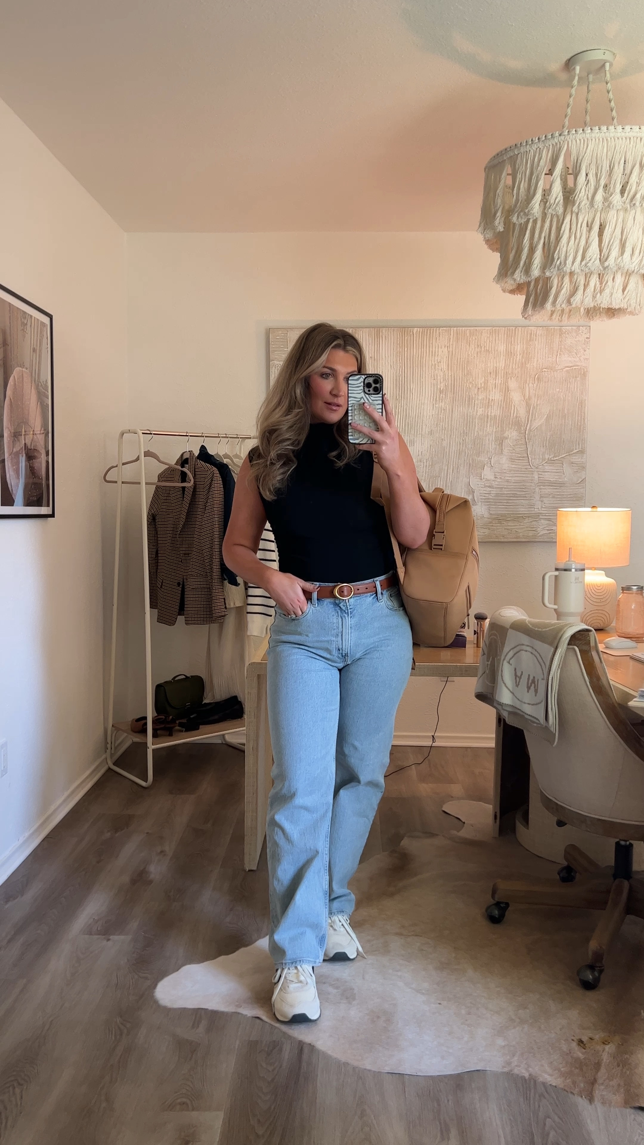 easy mom ootd! High neck top with jeans a belt and of course our diaper bag😊 

#LTKbaby #LTKstyletip