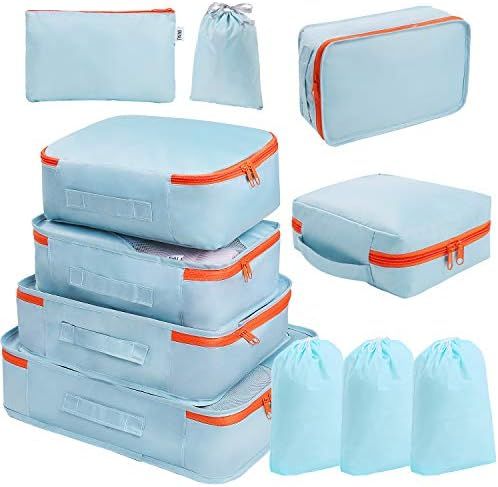 DIMJ 11 Set Packing Cubes, Travel Luggage Packing Organizers Lightweight Travel Cloth Storage Bag... | Amazon (US)