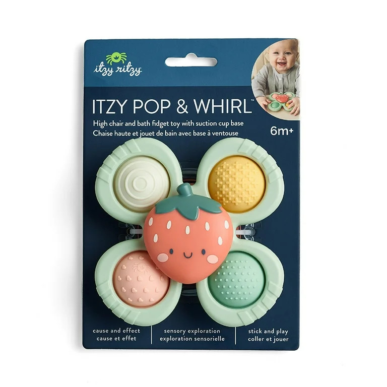 Itzy Ritzy Itzy Pop & Whirl™ Strawberry Fidget Spinner Travel & Bath Toy | Walmart (US)