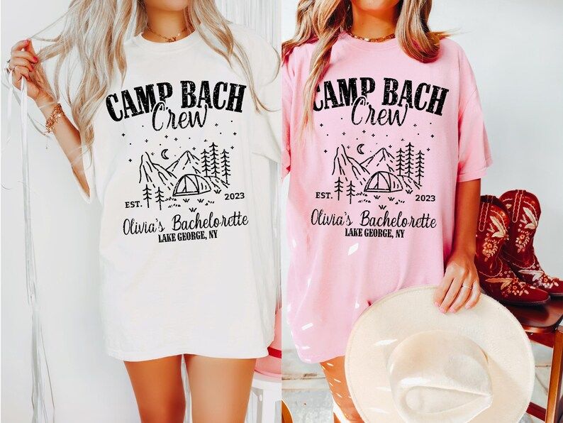 Custom Comfort Colors Camp Bachelorette Shirts, Camping Bachelorette Shirts, Lake Bachelorette, M... | Etsy (US)