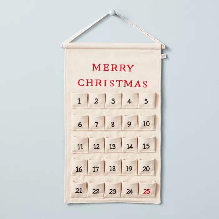 Embroidered Pocket Canvas Advent Calendar - Hearth & Hand™ with Magnolia | Target