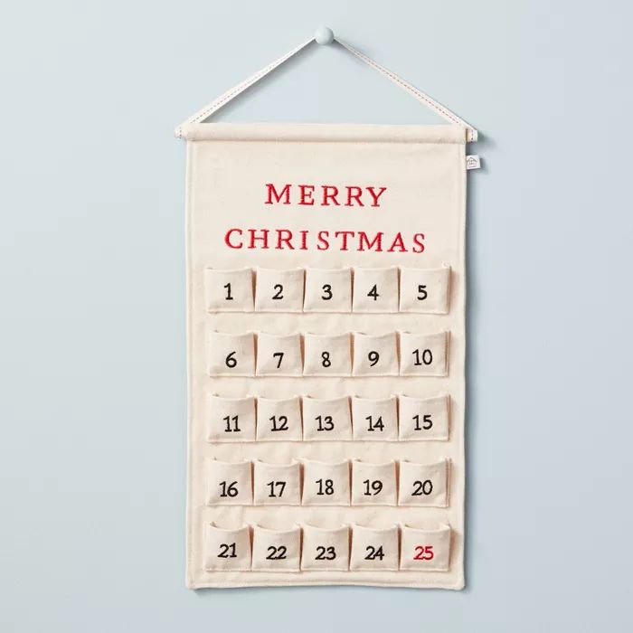 Embroidered Pocket Canvas Advent Calendar - Hearth & Hand™ with Magnolia | Target