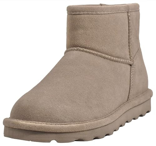 BEARPAW Women's Alyssa Ankle Boot, Stone, 11 | Amazon (US)