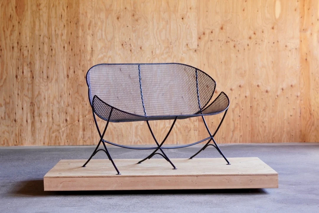 Salterini ‘orange Slice’ Expanded Metal Modernist Settee - Etsy | Etsy (US)