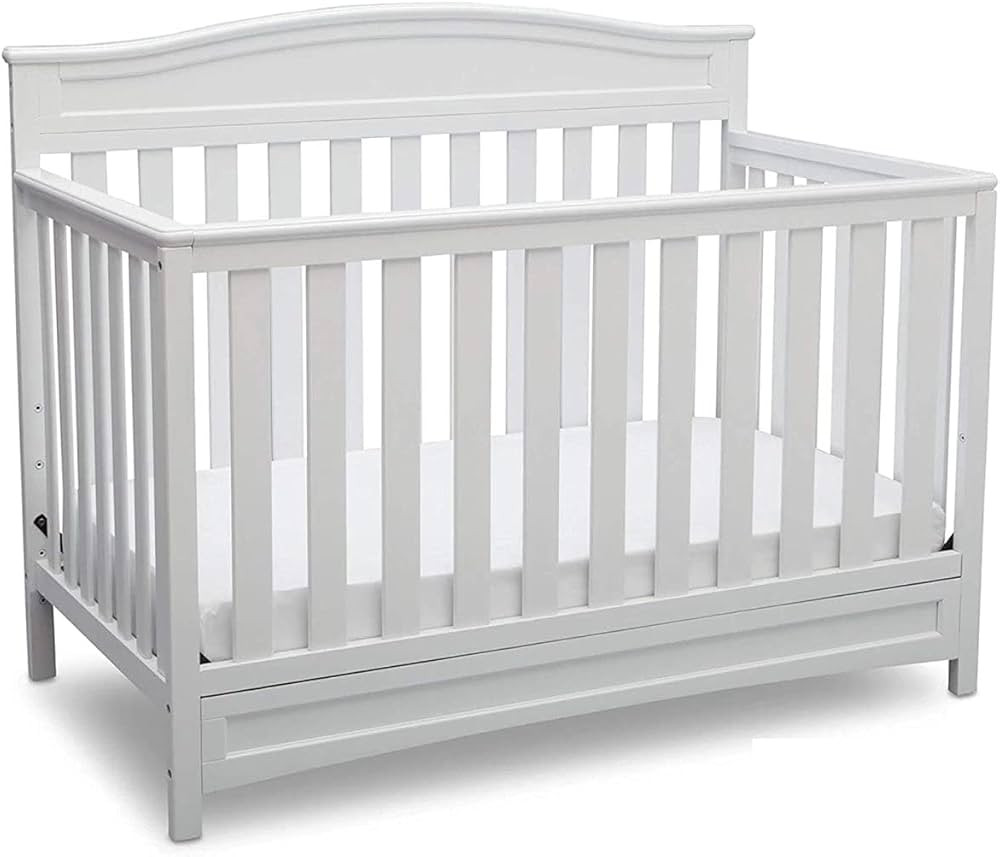 Delta Children Emery 4-in-1 Convertible Baby Crib - Greenguard Gold Certified, White | Amazon (US)