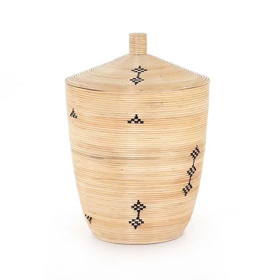 Omari Laundry Basket, Natural Rattan | West Elm (US)