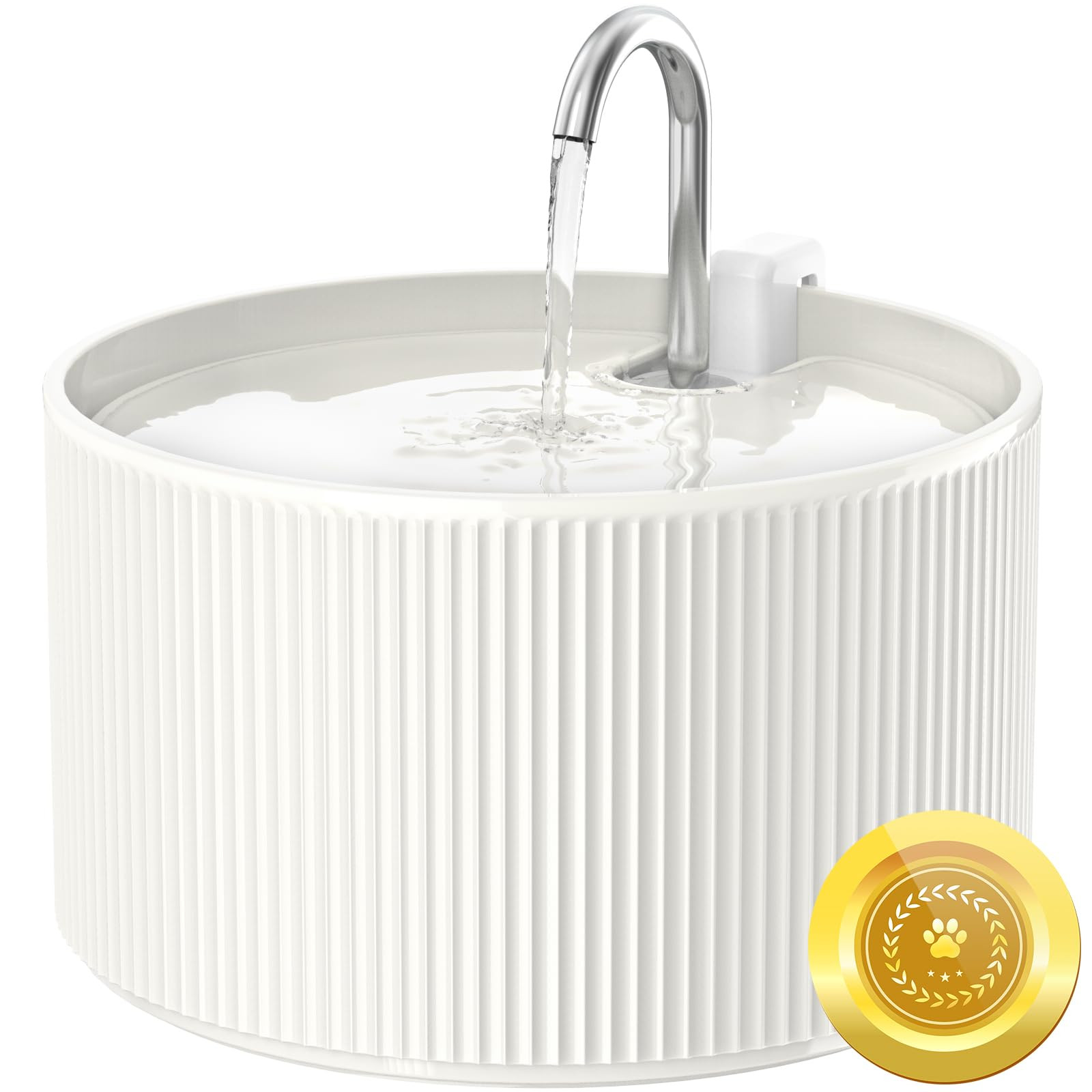 Ceramic Cat Water Fountain, 2.2L/74oz Automatic Pet Drinking Fountain for Indoor Cats and Small Dogs, Ultra Quiet, BPA-Free, Cat Water Dispenser with Filter – Easy to Clean | Amazon (US)