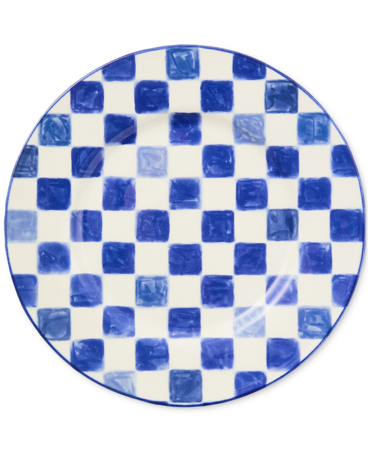Mackenzie-Childs Indigo Check Dinner Plate - Blue | Macy's