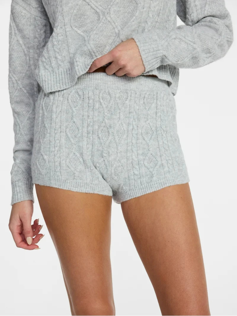 No Boundaries Sweater Shorts, 1.5'' Inseam, Women's | Walmart (US)