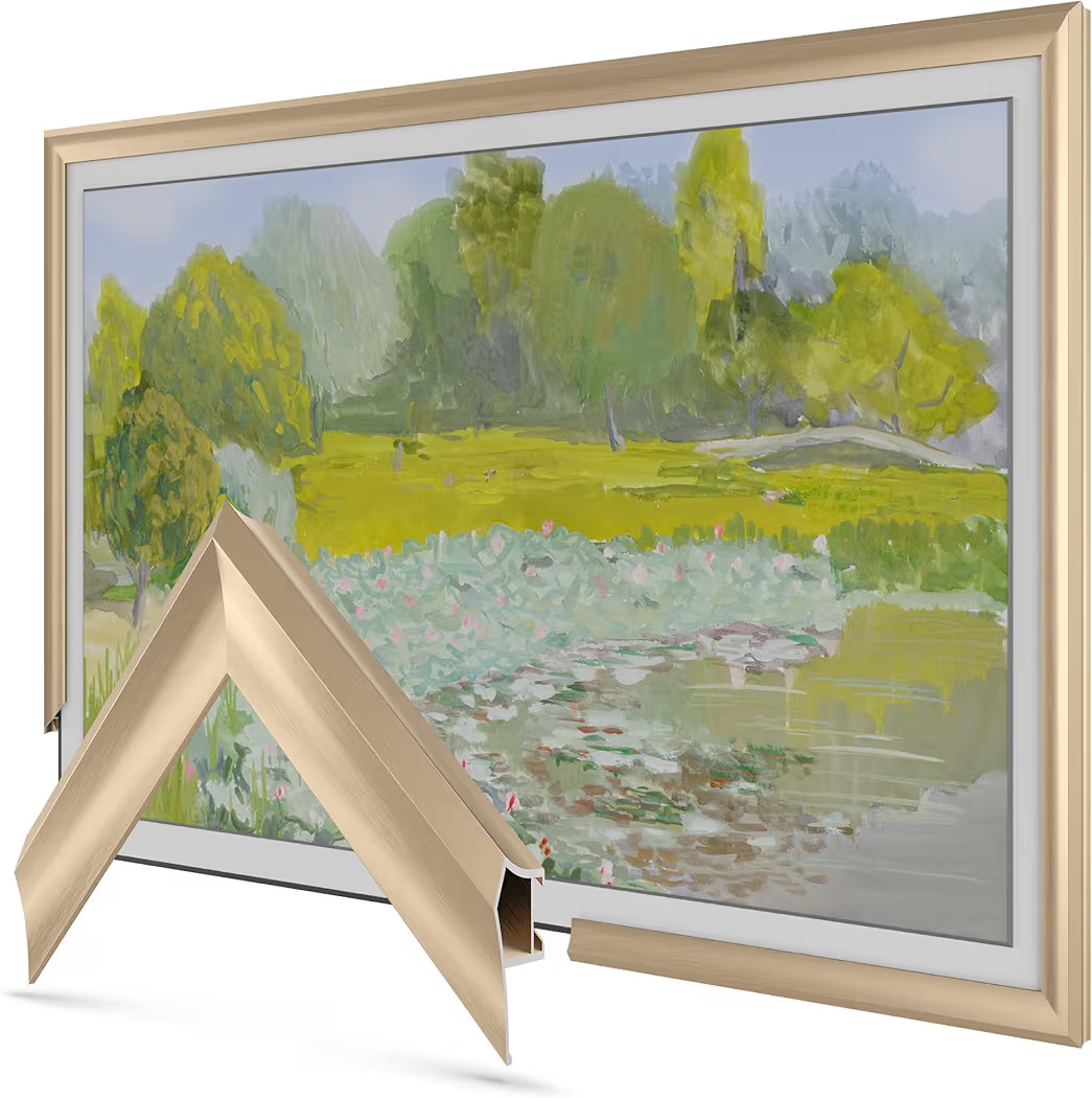 Pale Gold Prismatic 32" Alloy Deco TV Frame - Compatible ONLY with Samsung The Frame TVs (Fits 20... | Amazon (US)