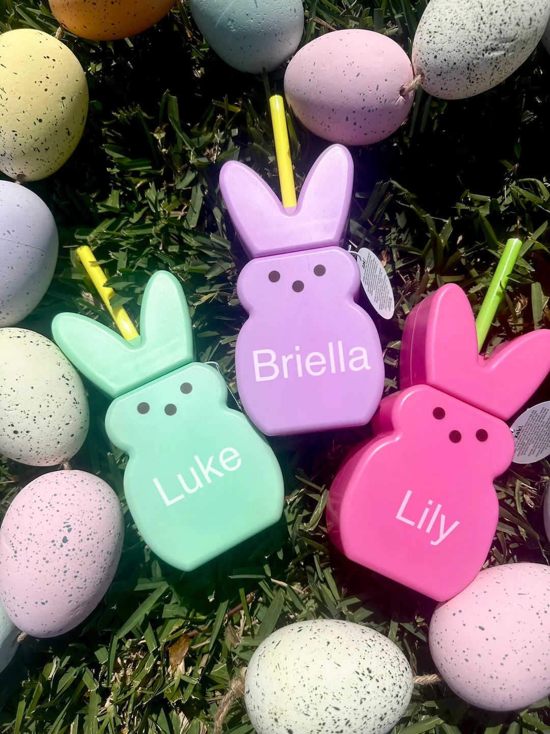 Easter Bunny Tumbler Personalized Easter Cup Peeps Tumbler Kids Easter Basket Filler Handmade Gif... | Etsy (US)