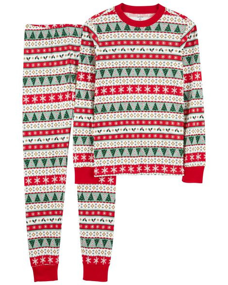2-Piece Adult Christmas 100% Snug Fit Cotton PJs | Carter's