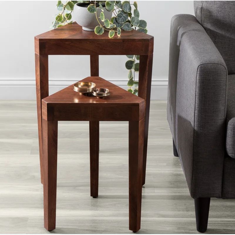 Gravatt Solid Wood 3 Legs Nesting Tables | Wayfair Professional