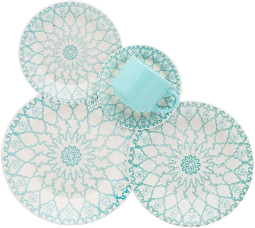 Aparelho de Jantar e Chá 20 Pçs Biona Donna Mandala | Amazon (BR)