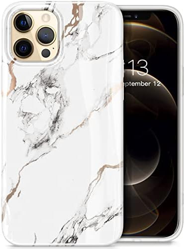 GVIEWIN Compatible with iPhone 12 Pro Max Case 6.7 Inch 2020, Marble Ultra Slim Thin Glossy Soft ... | Amazon (US)