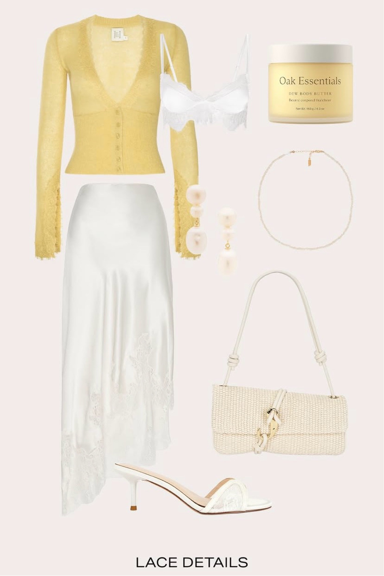 Lace details 💛

#outfit #skirt #sandals #bag #necklace earrings bralette cardigan 

#LTKgrwm #LTKMothersDay #LTKootd