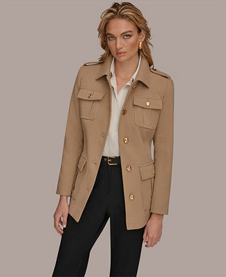 Women's Belted Crepe Jacket | Macy's