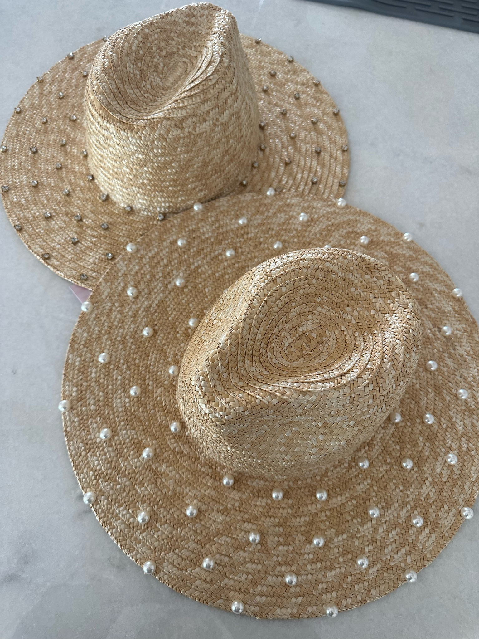 Crystal and Pearl straw hats 

#LTKunder50 #LTKunder100
