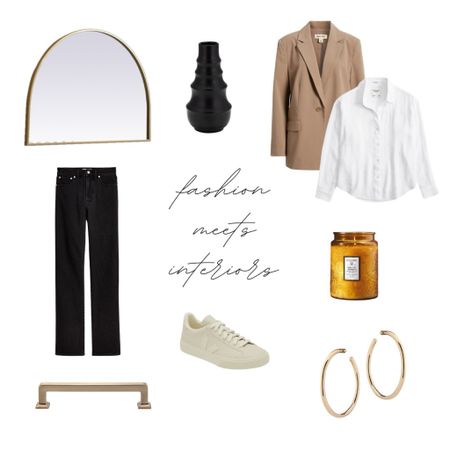 Embrace the elegance where fashion and interior design collide, inspired by the creative vision of Fombelle Design and Development. 

This month, we're showcasing a curated selection that merges style with comfort: an Open Edit relaxed fit blazer paired perfectly with Veja sneakers, the ambient glow of an Anthropologie candle, the timeless chic of Jennifer Fisher gold hoops, the sleek functionality of Top Knobs bar pulls, and the striking beauty of a golden arch mirror. Transform your space and wardrobe with seamless harmony. 

Don't just admire; make it yours. Shop our latest finds on LTK. 

#FashionMeetsInterior #StyleYourSpace

#LTKstyletip #LTKhome