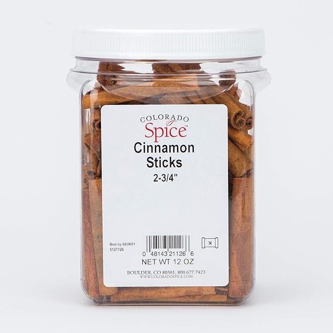Colorado Spice Cinnamon, Whole Sticks 2-3/4", 12 Ounce Jar | Amazon (US)