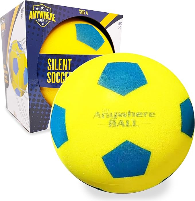 Anywhere Ball, Silent Soccer Ball, Size 8-Inch, Airless Foam for Indoor Training, Kicking and Rea... | Amazon (US)