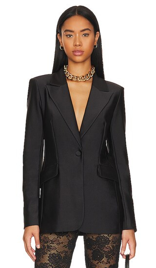 Disco Sculpted Blazer in Black01 | Revolve Clothing (Global)