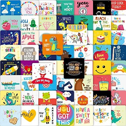 Lunch Box Notes for Kids, 60 Pcs Cute Positive Affirmation Lunch Box Cards for Kindergarten Kids, In | Amazon (US)