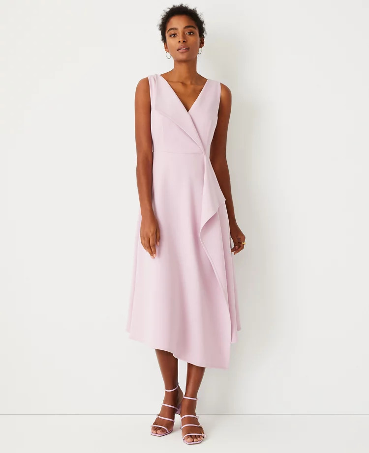 Petite Cascade Midi Dress | Ann Taylor (US)