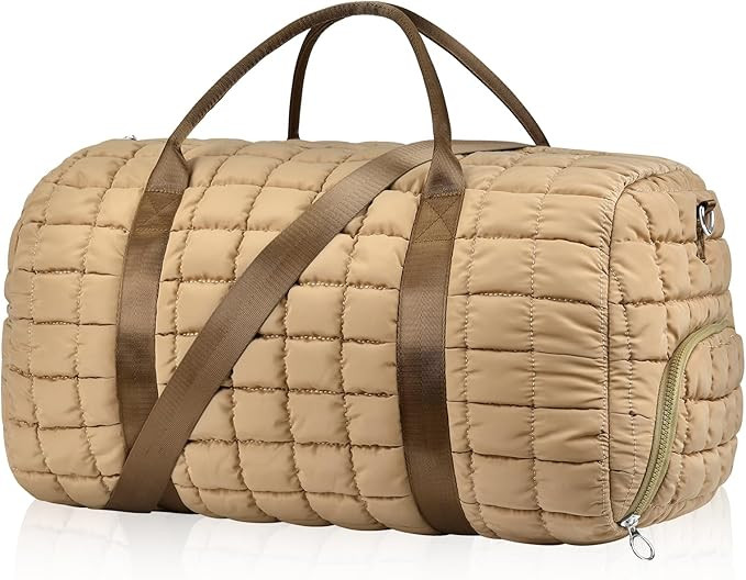 Dimayar Puffer Duffle Bag for Travel – 22”x14”x9” Airline-Approved, Puffy Weekender Bag f... | Amazon (US)