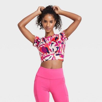 J. Dow Fitness Black History Month Women's Short Sleeve Crop Top T-Shirt - Geometric | Target