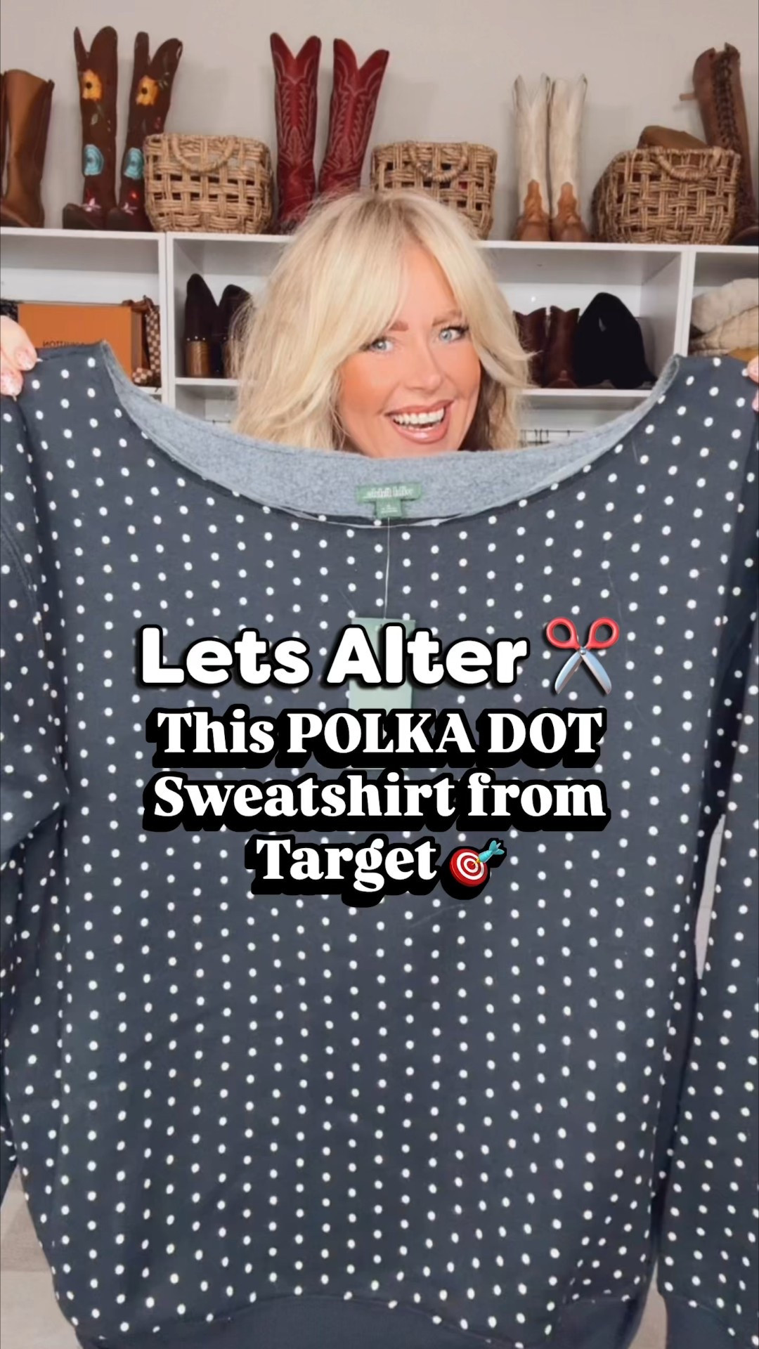 This polka dot sweatshirt caught my eye at Target. I didn’t know it had pockets and they stuck out at my hips. NOT CUTE!! So I  decided to cut them out and now I love it. I did a medium in it and a medium in these comfy pants too!! 🎯♥️

#LTKootd #LTKOver40 #LTKFindsUnder50