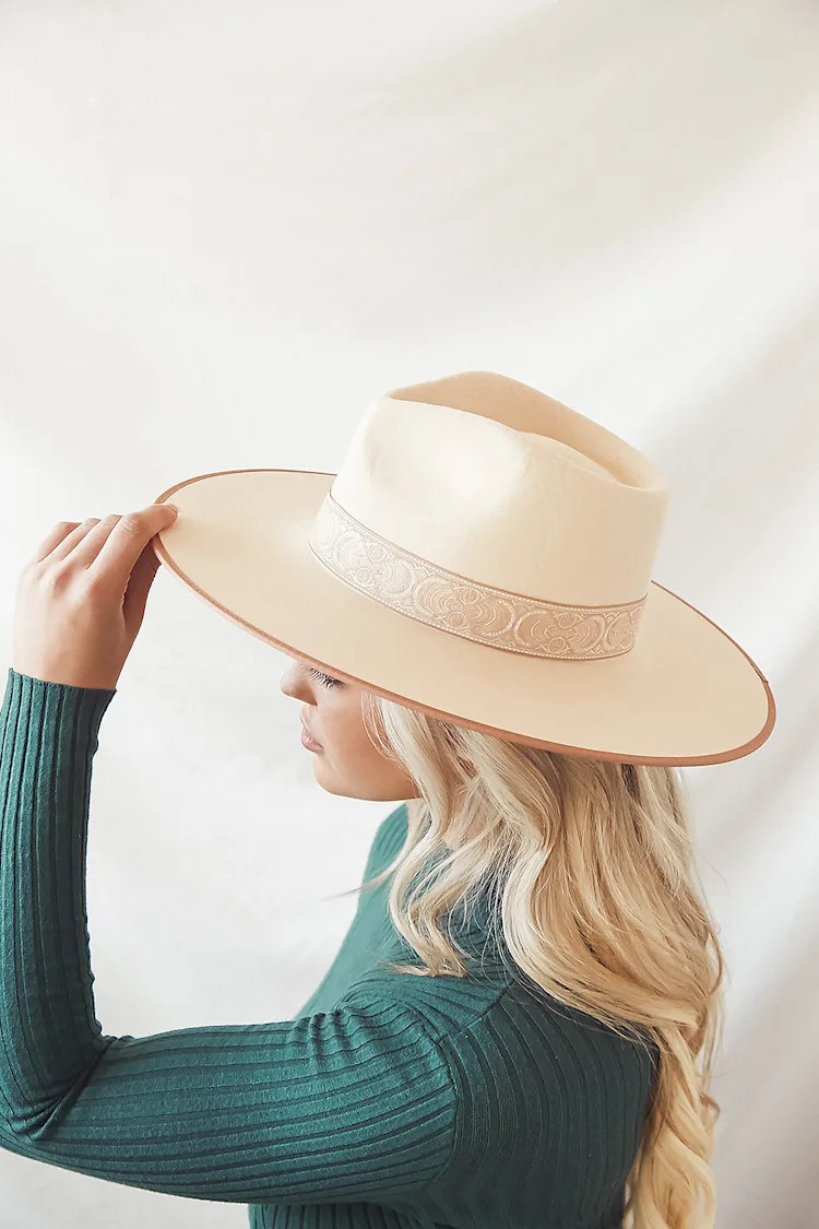 Rancher Blush and Ivory Special Wool Fedora Hat | Lulus (US)