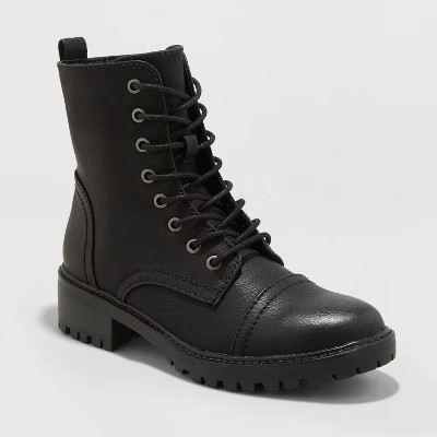 Women's Kamryn Faux Leather Combat Boot - Universal Thread™ | Target