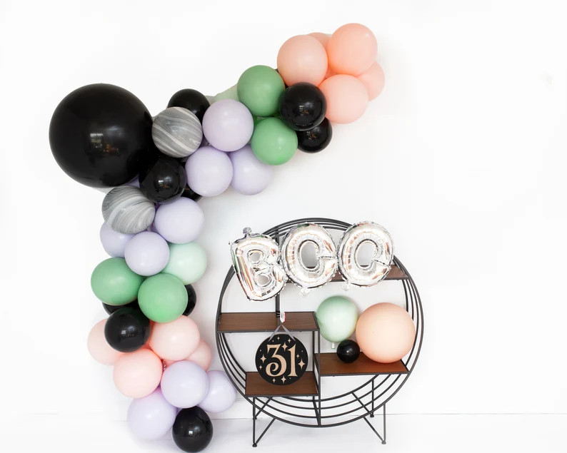 Monster Mash : DIY 10 Foot Garland Arch Kit - PREMIUM CHALK Matte Latex Balloons - Halloween Part... | Etsy (US)