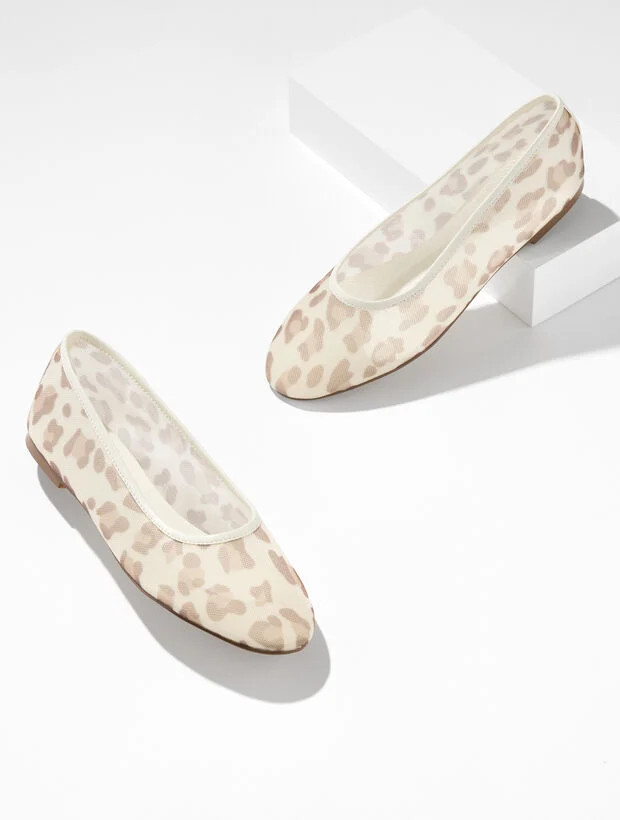 Vera Mesh Ballet Flats - Alluring Leopard | Talbots