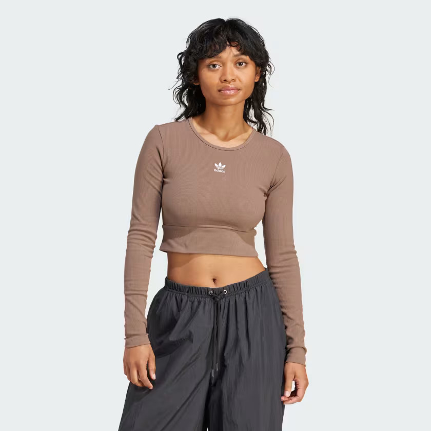 Essentials Rib Long Sleeve Tee | adidas (US)