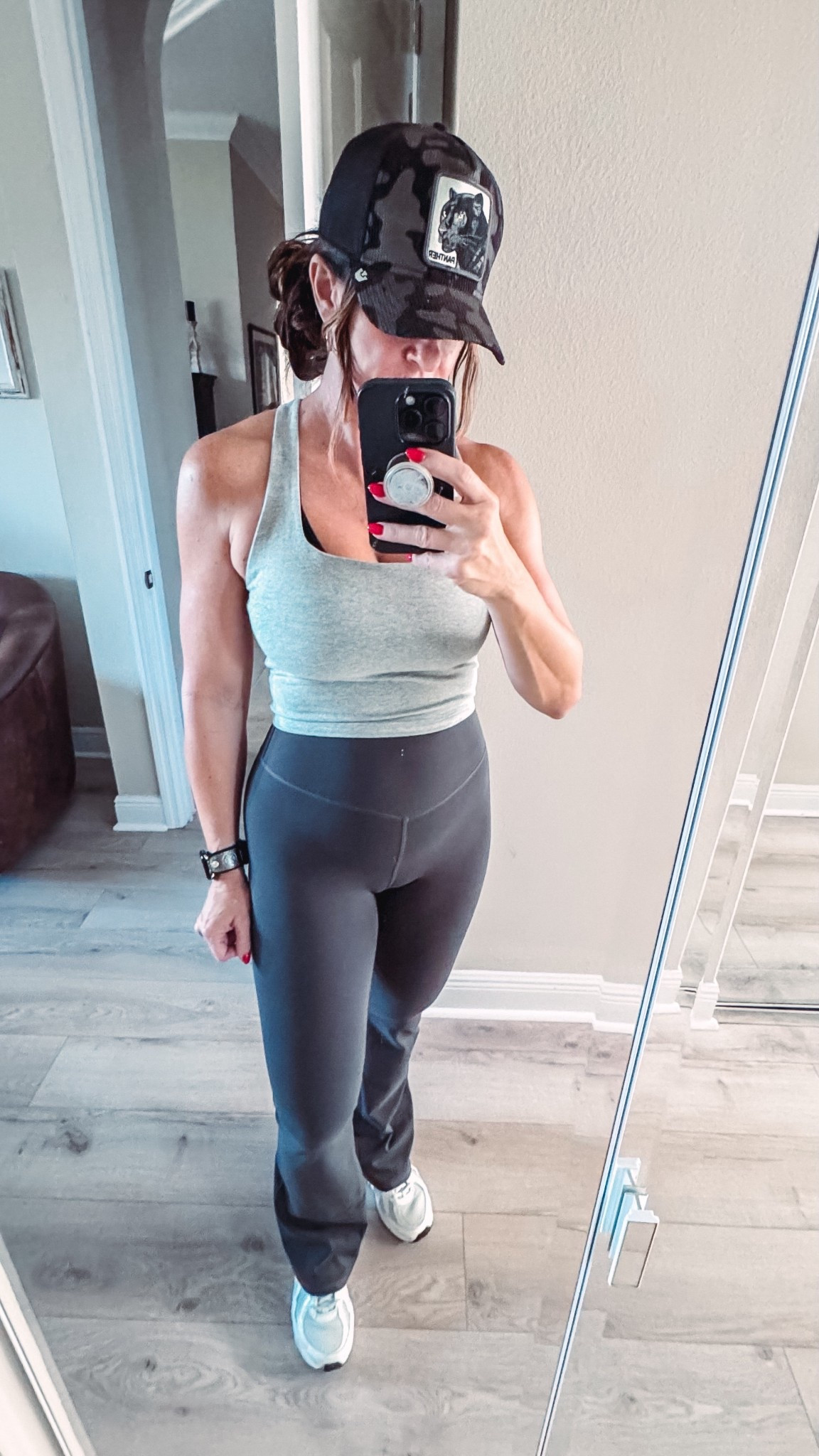 Another day another gym fit. Loving these Fabletics leggings in 3 lengths. I’m wearing the long (I’m 5’8) with long legs. Dirty hair day calls for cute hats ❤️ and these sneakers are incredibly comfortable and look great with everything!

#LTKmomlife #LTKActive #LTKOver40