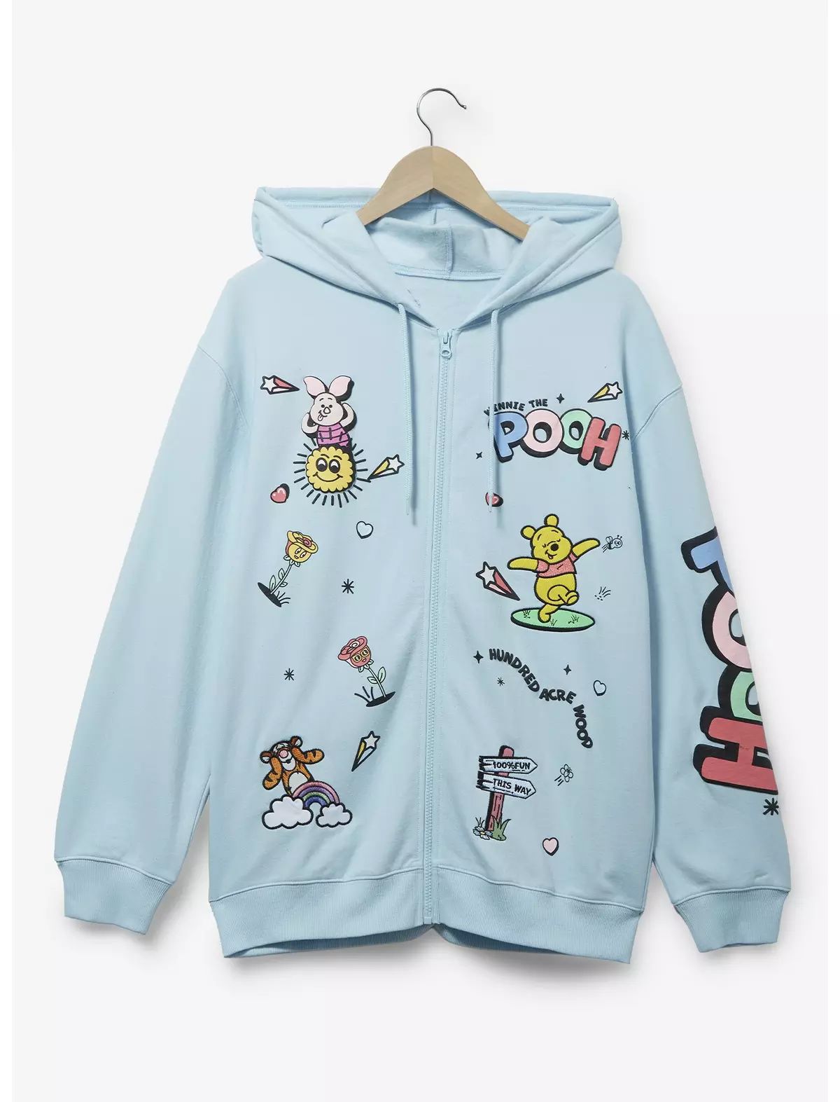Disney Winnie the Pooh Allover Icons Zippered Hoodie - BoxLunch Exclusive | BoxLunch