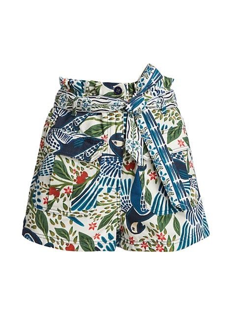 Macaw Flight Paperbag Shorts | Saks Fifth Avenue