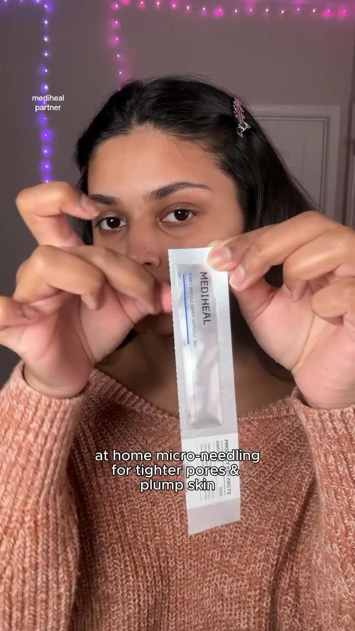 instant glow up with @mediheal_us spiculepore tightening system @bazzaal_

With 1,000PPM and 3,000PPM spicules, you can experience microneedling at home, just like at a professional skin clinic, helping to tighten pores and smooth skin texture effortlessly.

#mediheal #microneedling #spiculemask #athomefacial #poreperfection #collagenfacemask #glowgamechanger #glasskin #makeupready #skinprep