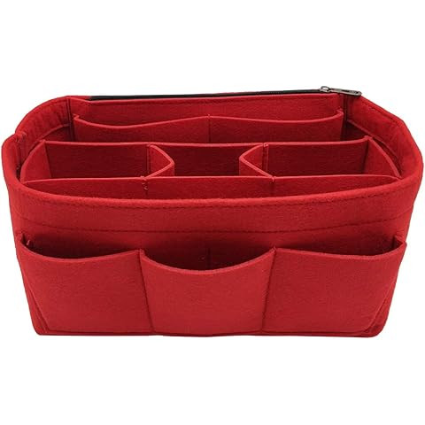 LEXSION Felt Purse Bag Organizer Insert with zipper Bag Tote Shaper Fit Speedy Neverful PM MM | Amazon (US)