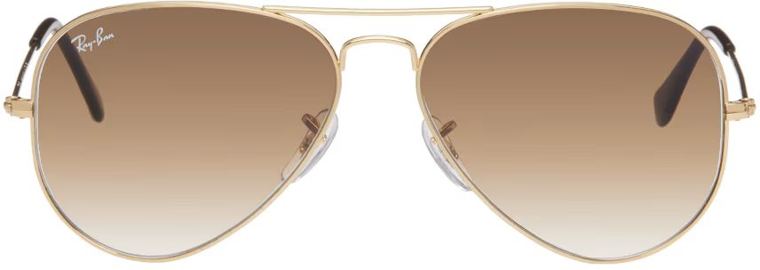 Ray-Ban - Gold Aviator Classic Sunglasses | SSENSE