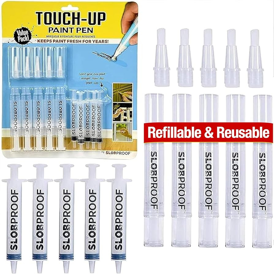 Slobproof Refillable Touch-Up Paint Pen, Mess-Free, Reusable Wall Paint Repair Tool, Precise Appl... | Amazon (US)