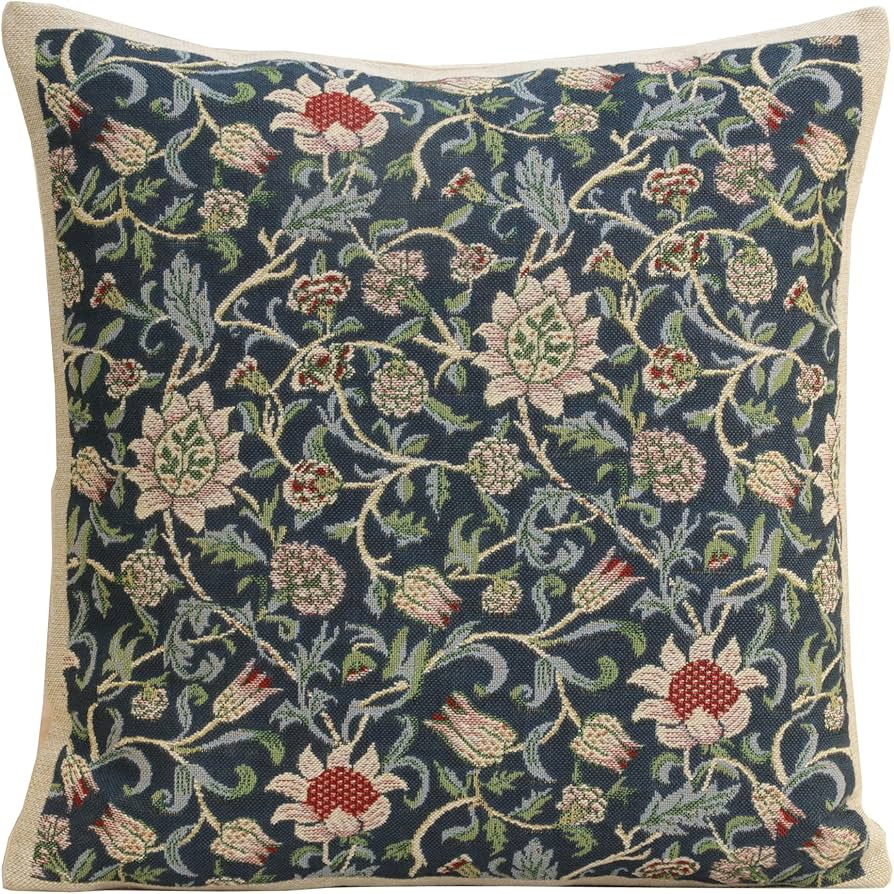Charlotte Home Furnishings Throw Pillow Covers 16x16 in, Blue Flowers Decorative Couch Pillow Cov... | Amazon (US)