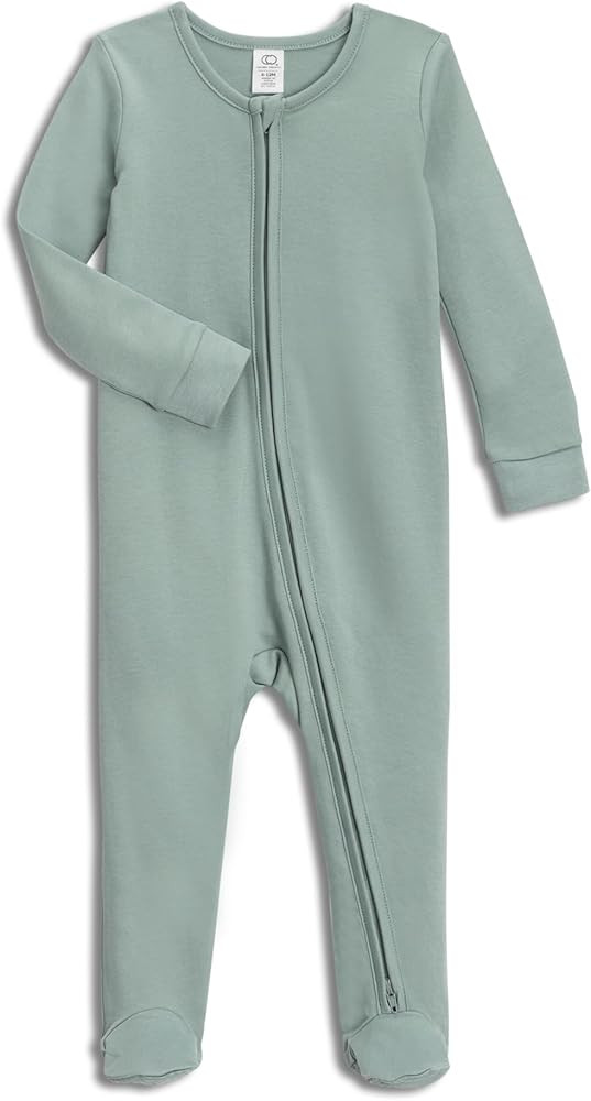 Colored Organics Baby Organic Cotton Peyton Zip Up Footed Sleeper | Amazon (US)