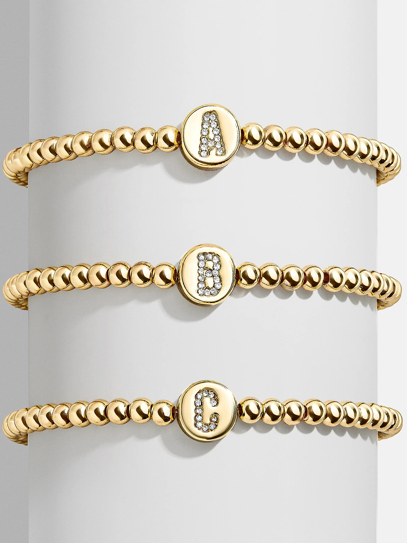 Carmen Initial Disc Pisa Bracelet - Gold | BaubleBar